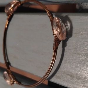 Silver and crystal bangle